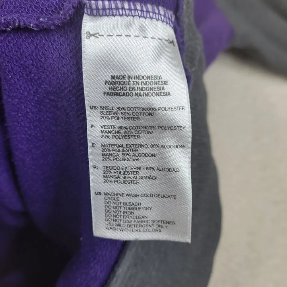 Adidas Sweatshirt Womens XS Purple Gray Long Sleeve Stretch Pullover - Picture 9 of 10